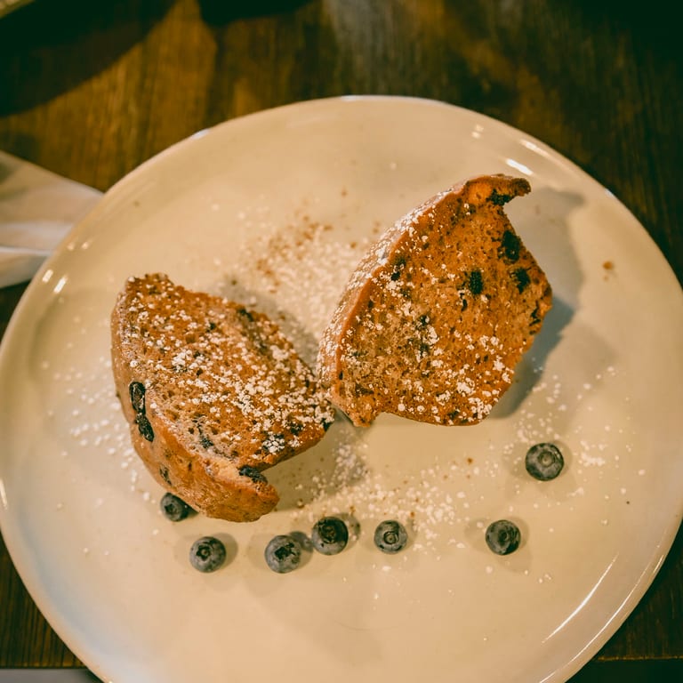 Our famous blueberry muffin
