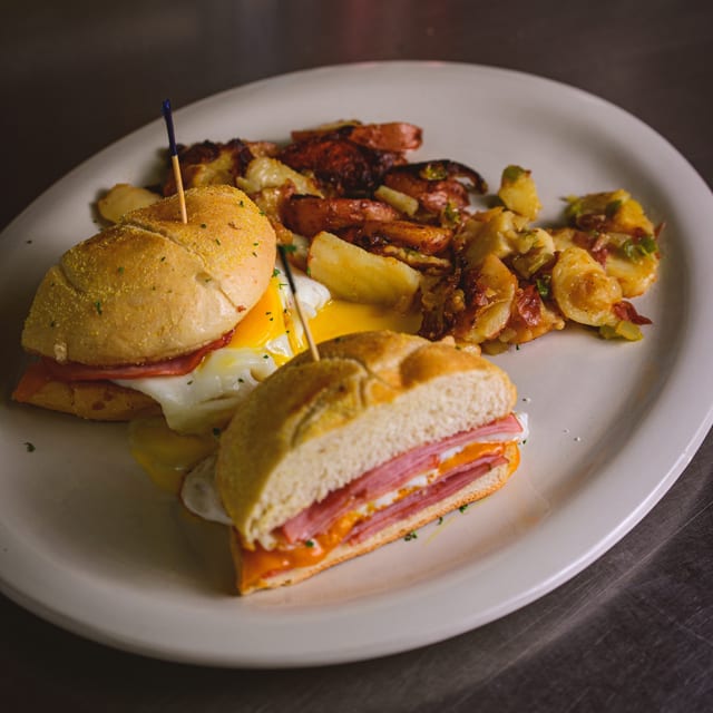 Canadian Bacon Sandwich.